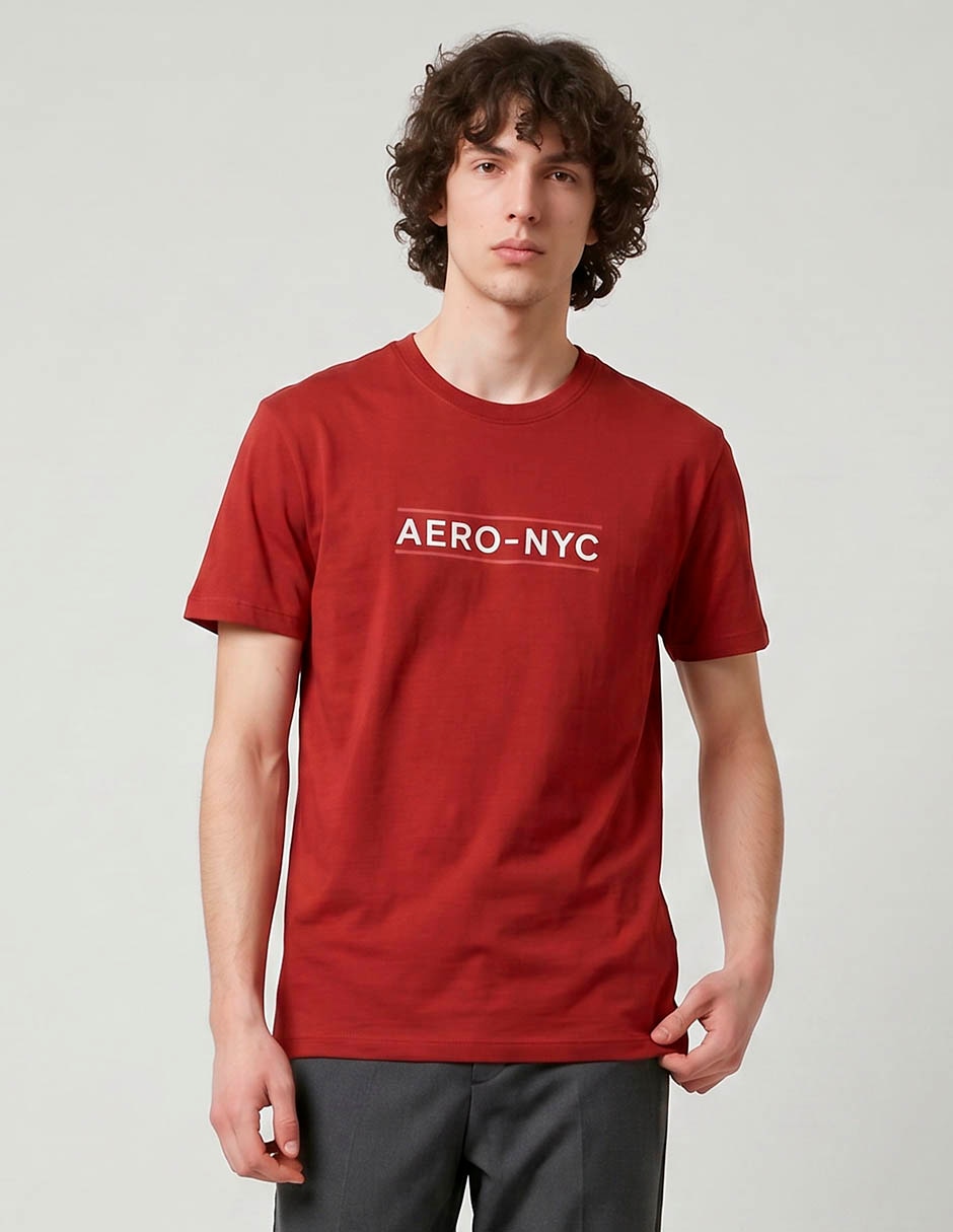 Playera aéropostale cuello redondo para hombre