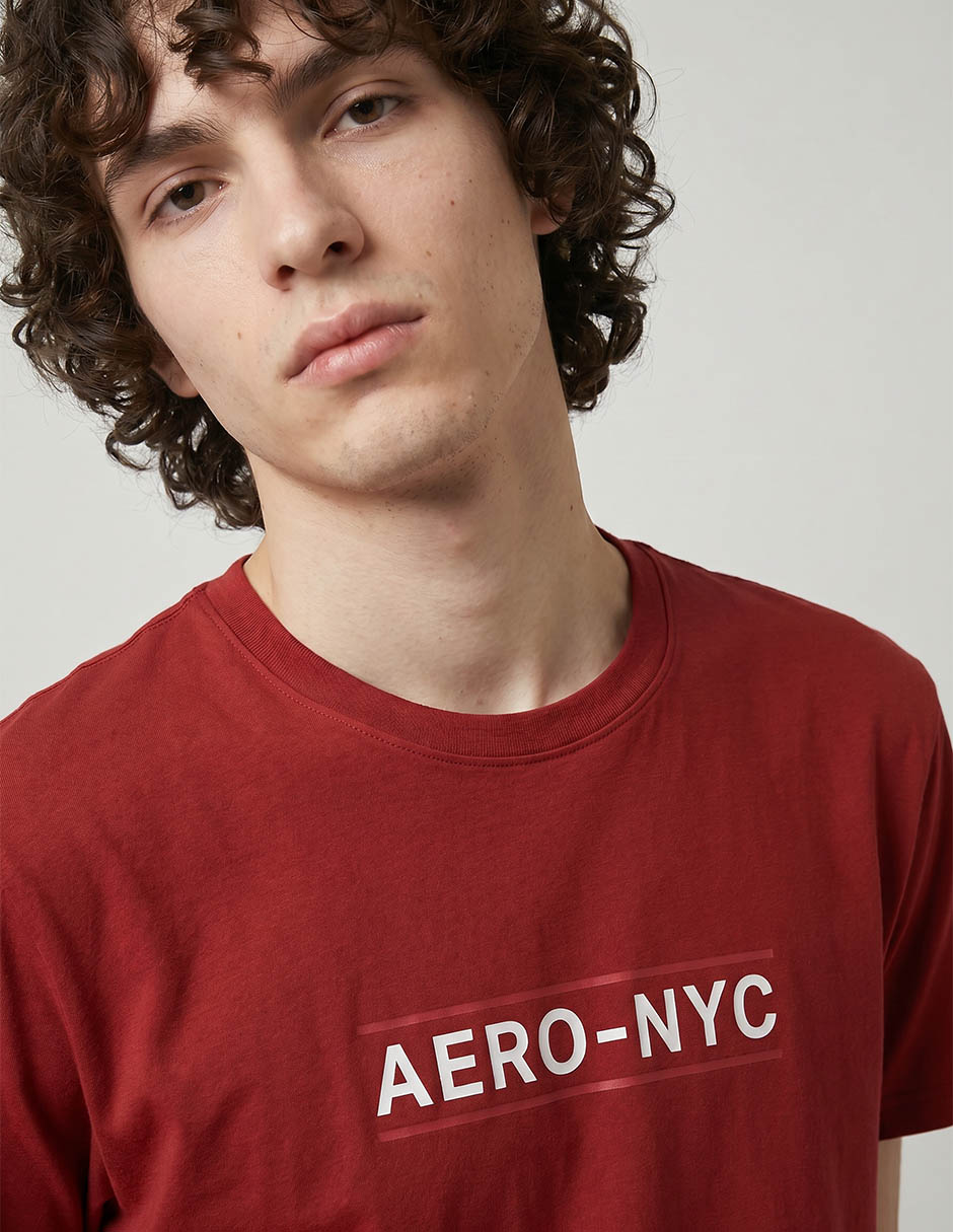 Playera aéropostale cuello redondo para hombre
