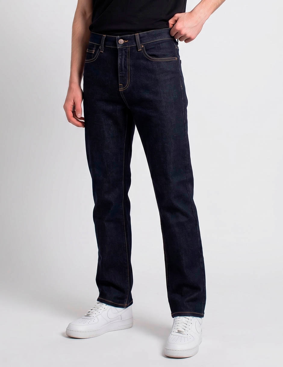 Jeans slim lavado medio para hombre 1
