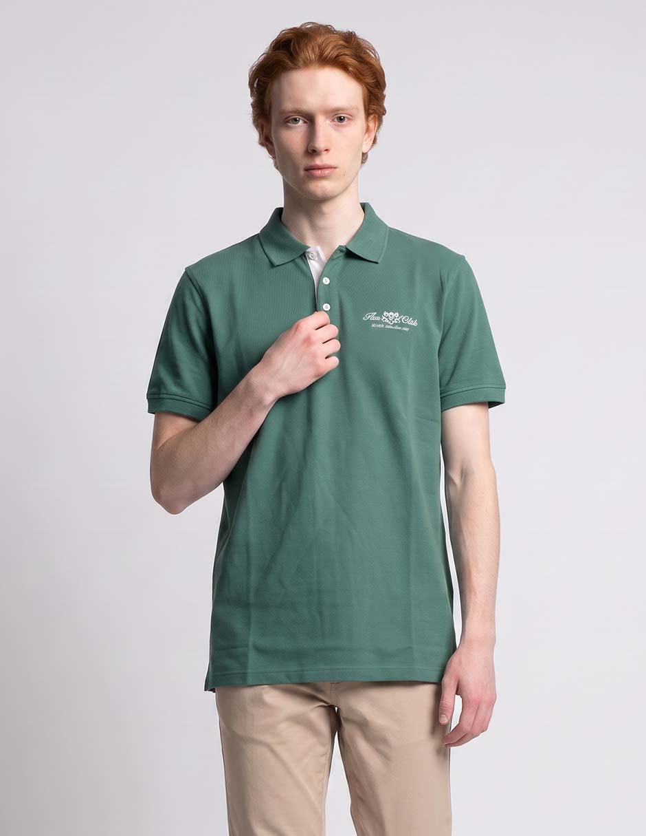 Playera tipo polo postale manga corta para hombre Playera tipo polo postale manga corta para hombre