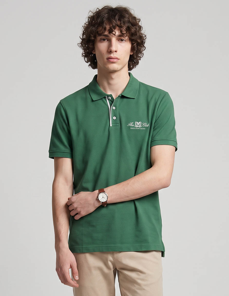 Playera tipo polo postale manga corta para hombre Playera tipo polo postale manga corta para hombre
