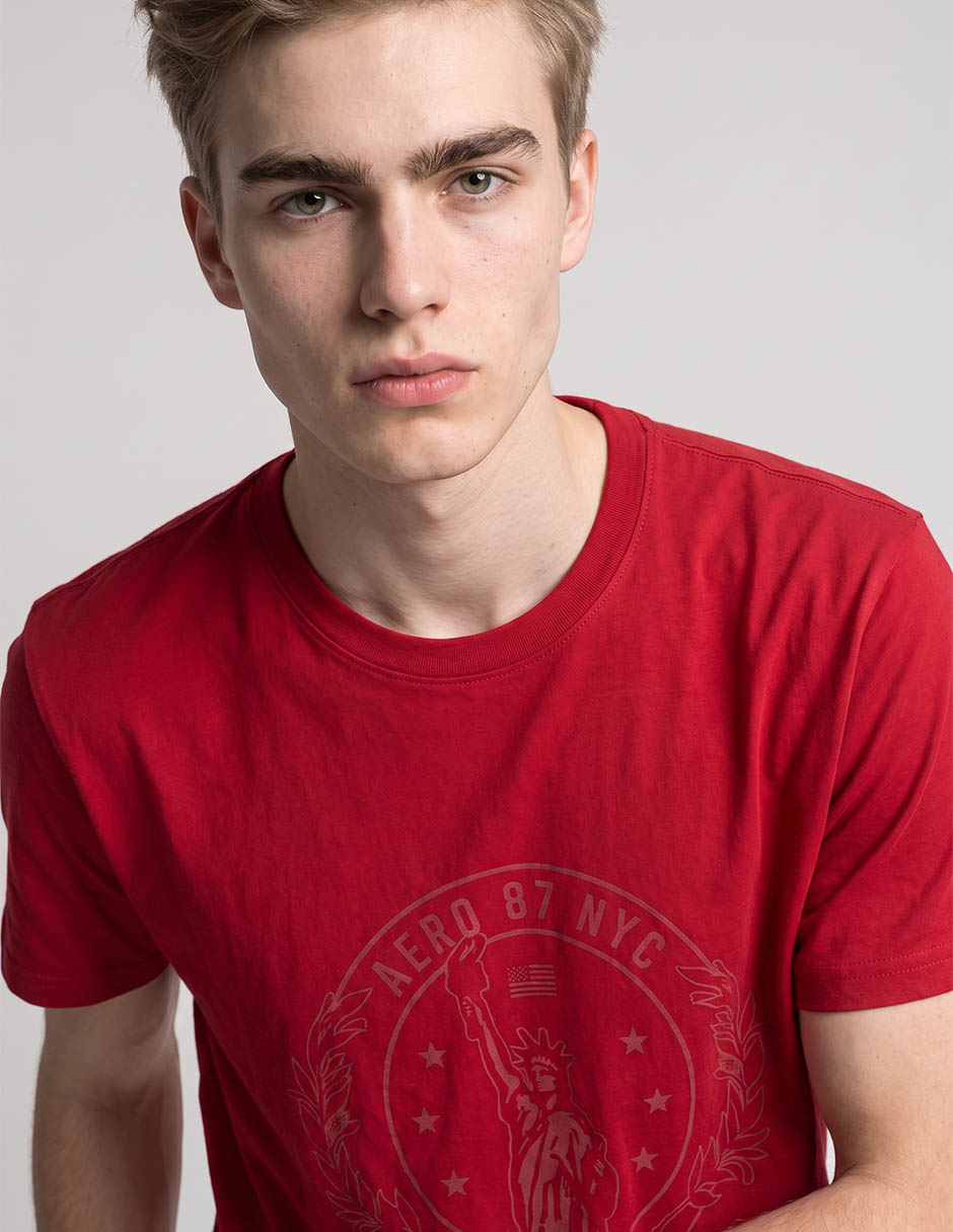 Playera aéropostale cuello redondo para hombre