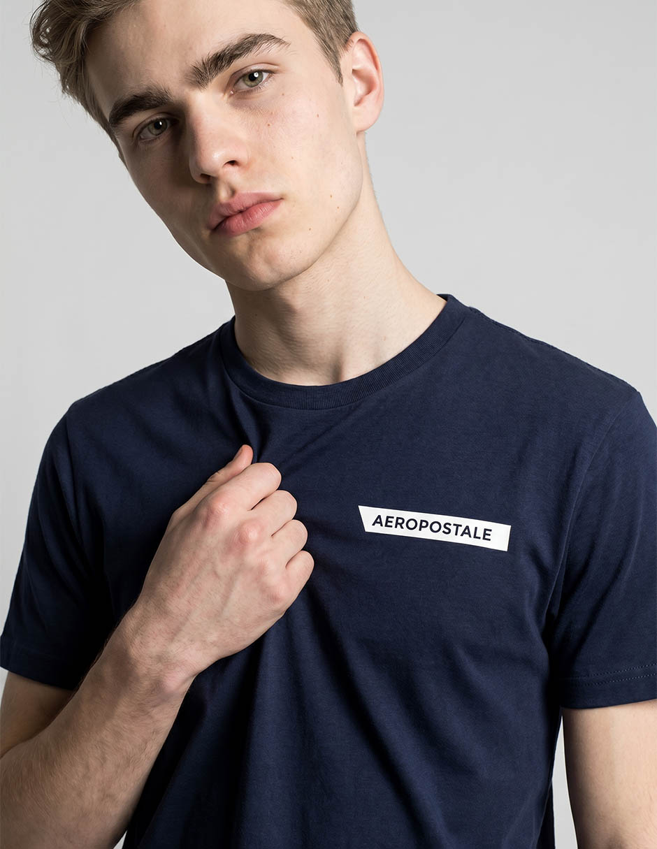 Playera aéropostale cuello redondo para hombre