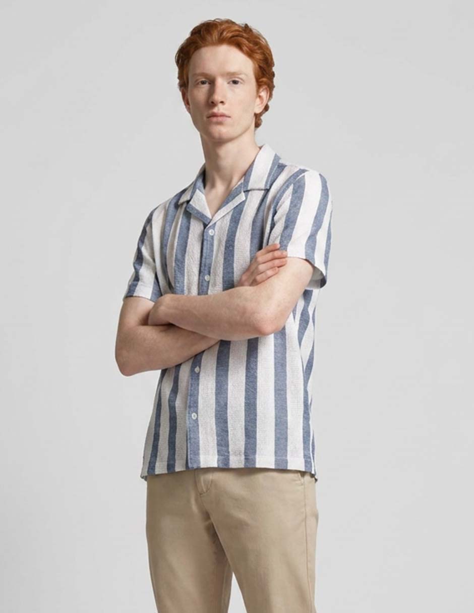 Camisa casual de algodón manga corta para hombre 1