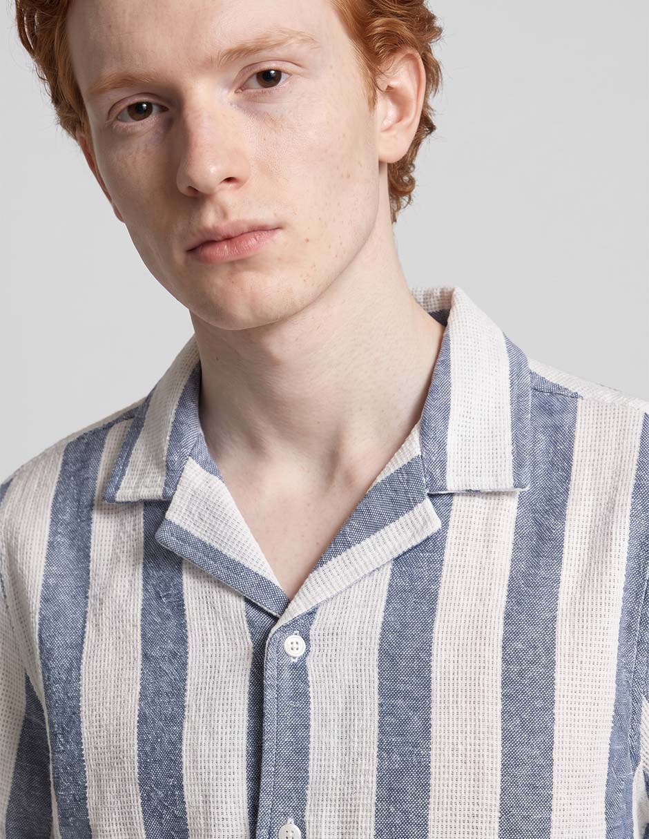 Camisa casual de algodón manga corta para hombre 3