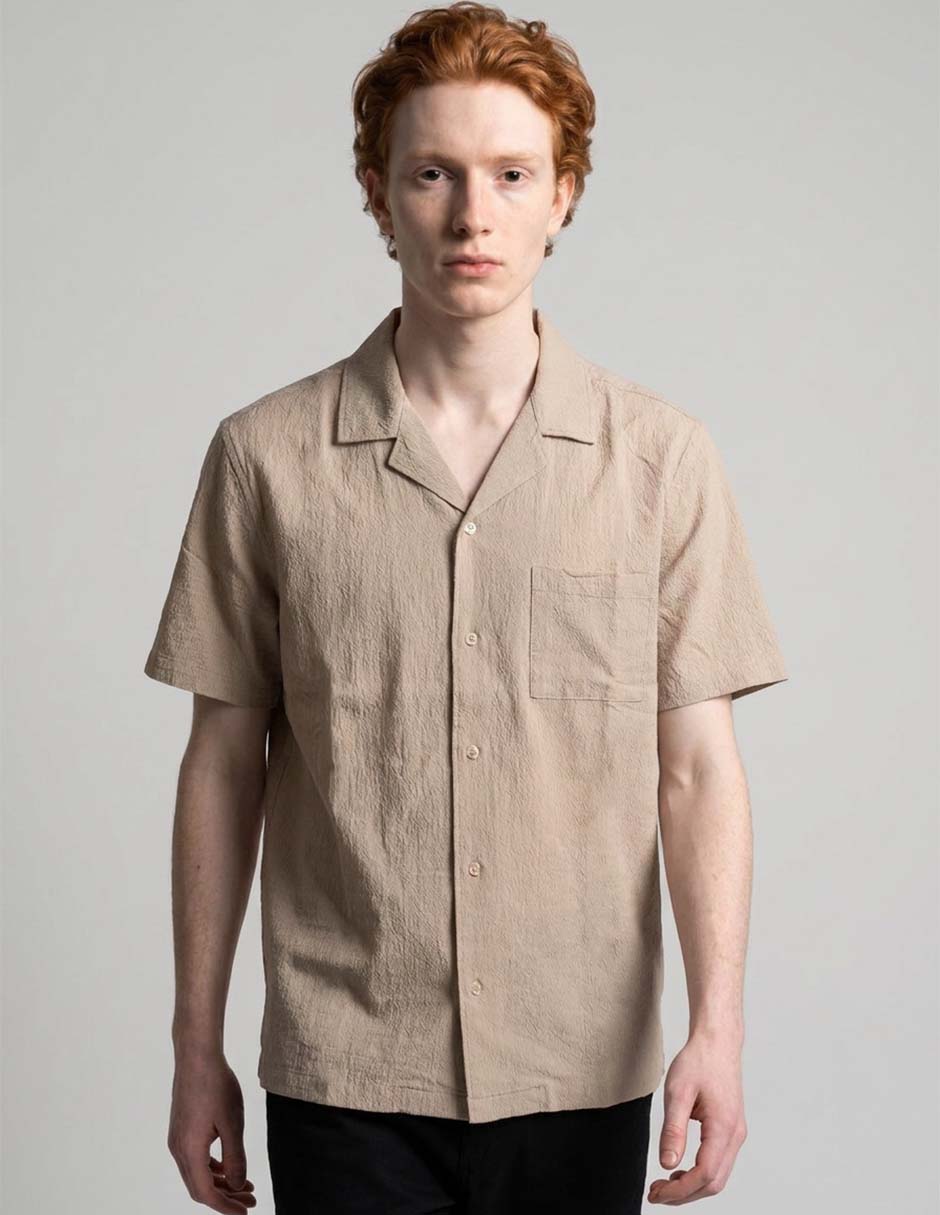 Camisa casual de algodón manga corta para hombre 1