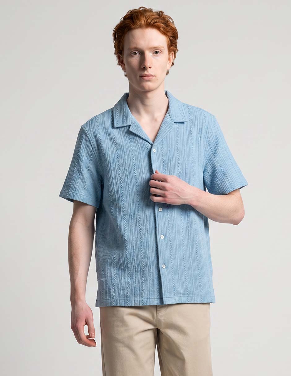 Camisa casual de algodón manga corta para hombre Camisa casual de algodón manga corta para hombre