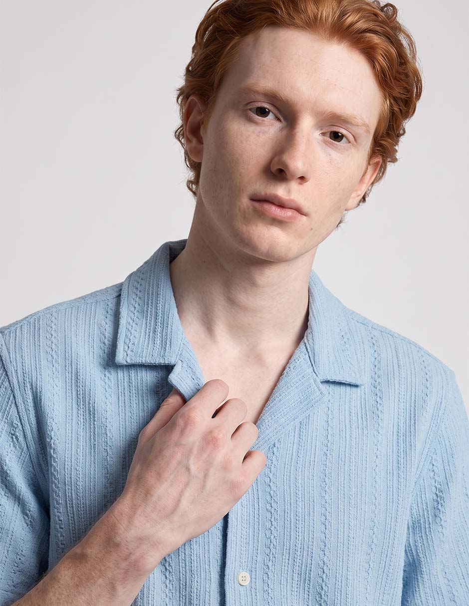 Camisa casual de algodón manga corta para hombre 3