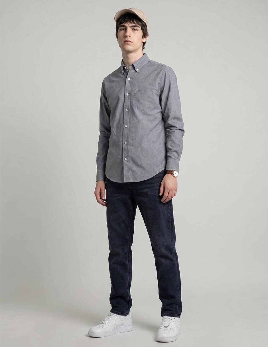 Camisa casual aéropostale de algodón manga larga para hombre