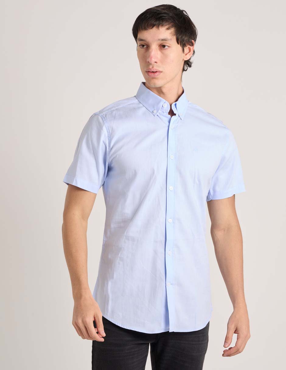 Camisa casual de algodón manga corta para hombre 7