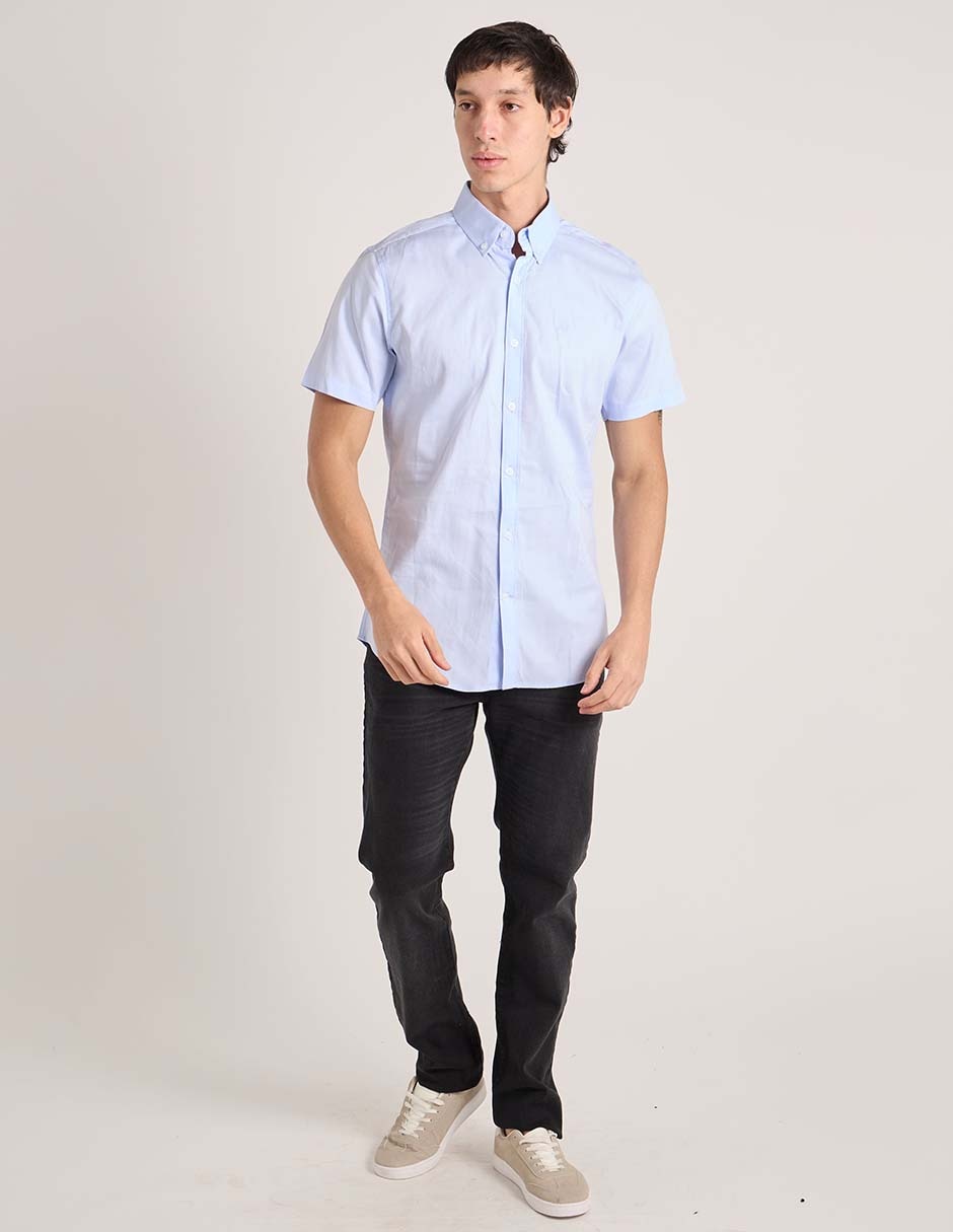 Camisa casual de algodón manga corta para hombre 11
