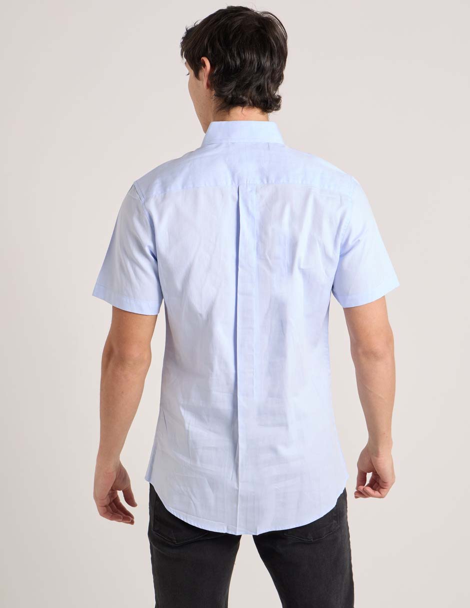 Camisa casual de algodón manga corta para hombre 6