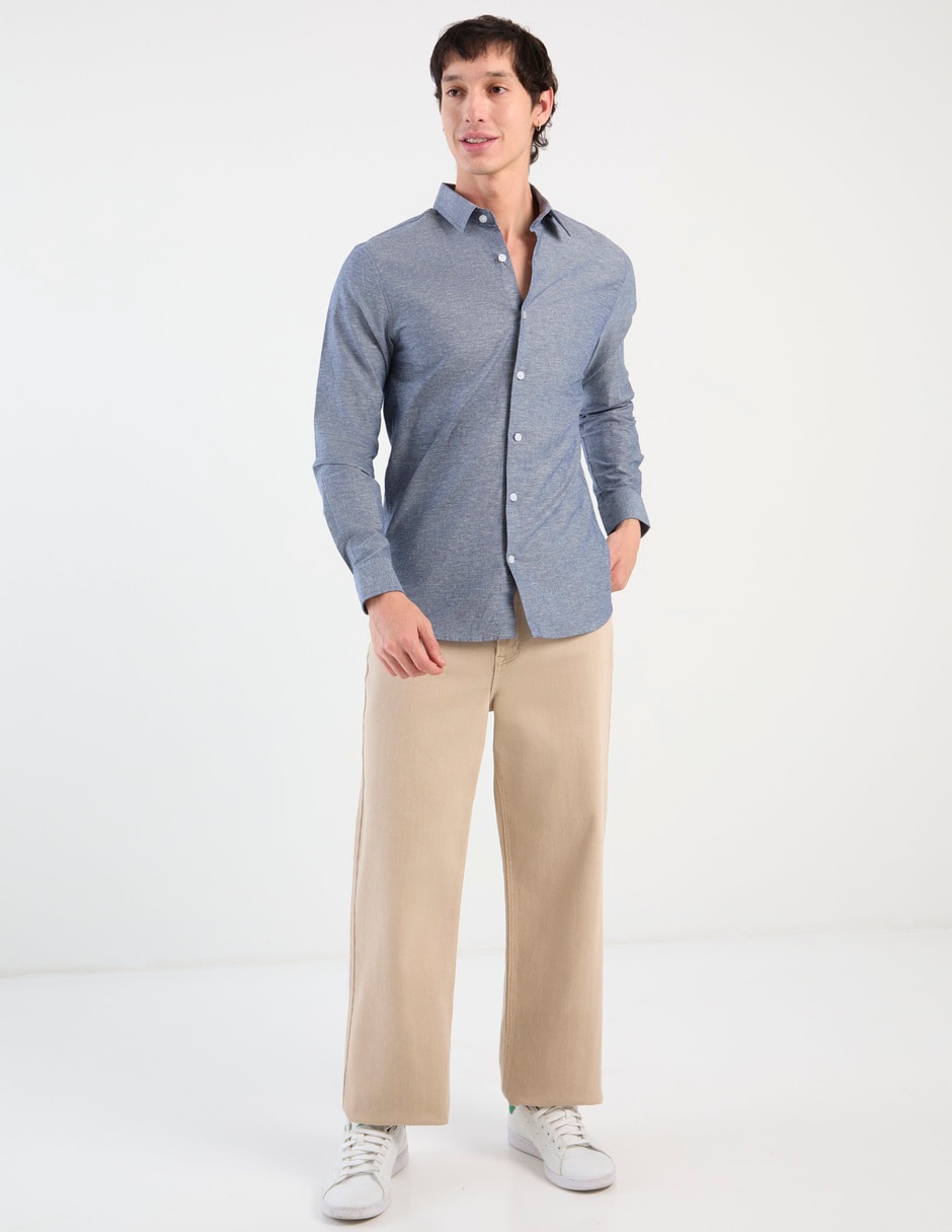 Camisa casual aéropostale de algodón manga larga para hombre