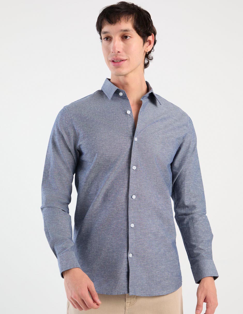 Camisa casual aéropostale de algodón manga larga para hombre