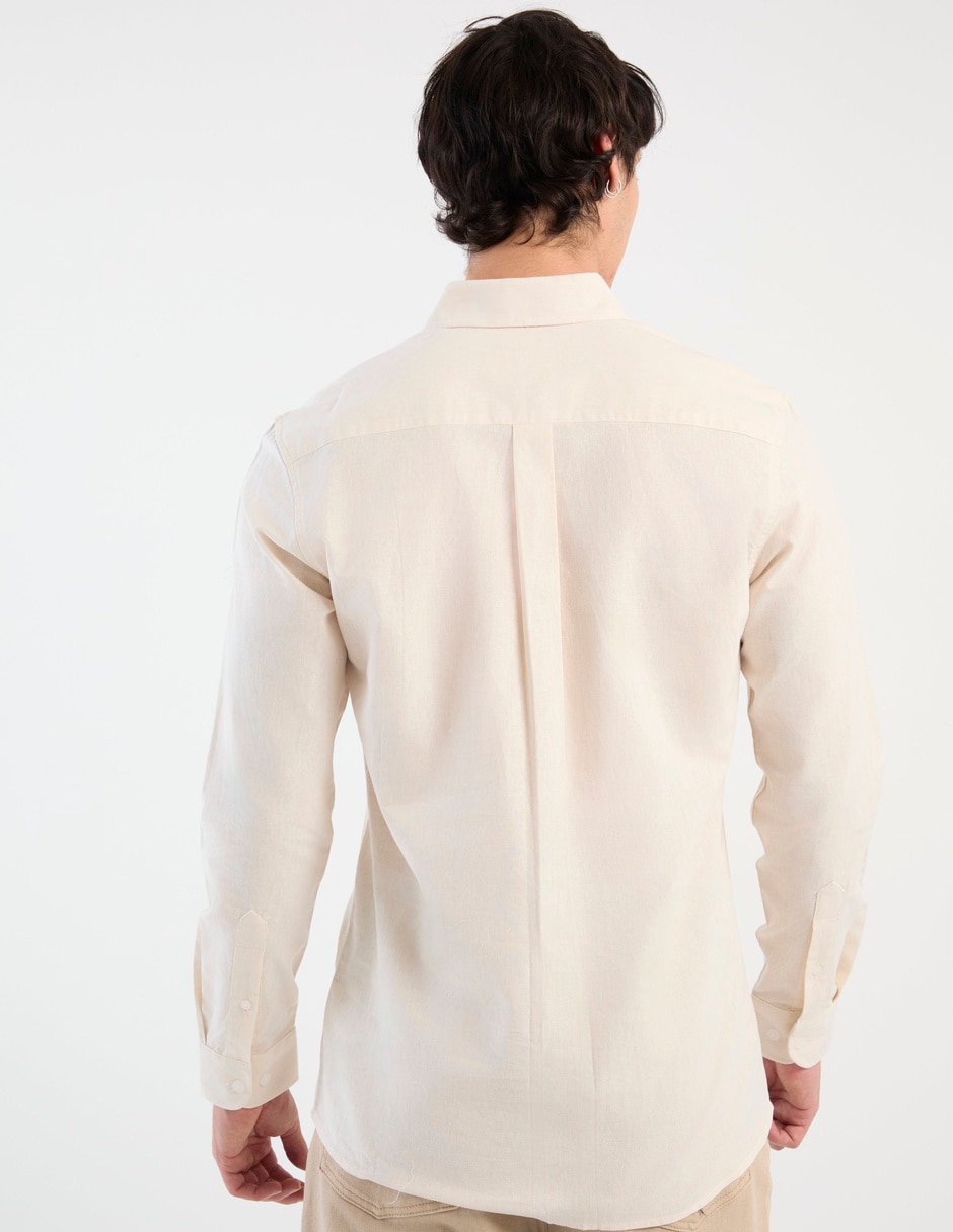 Camisa casual manga larga para hombre 11