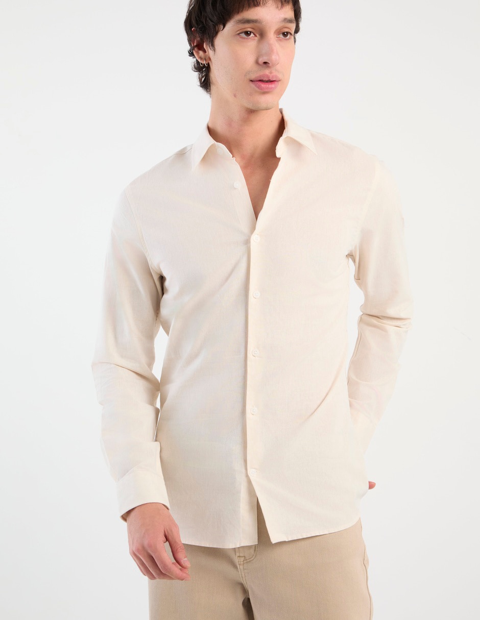 Camisa casual manga larga para hombre 3