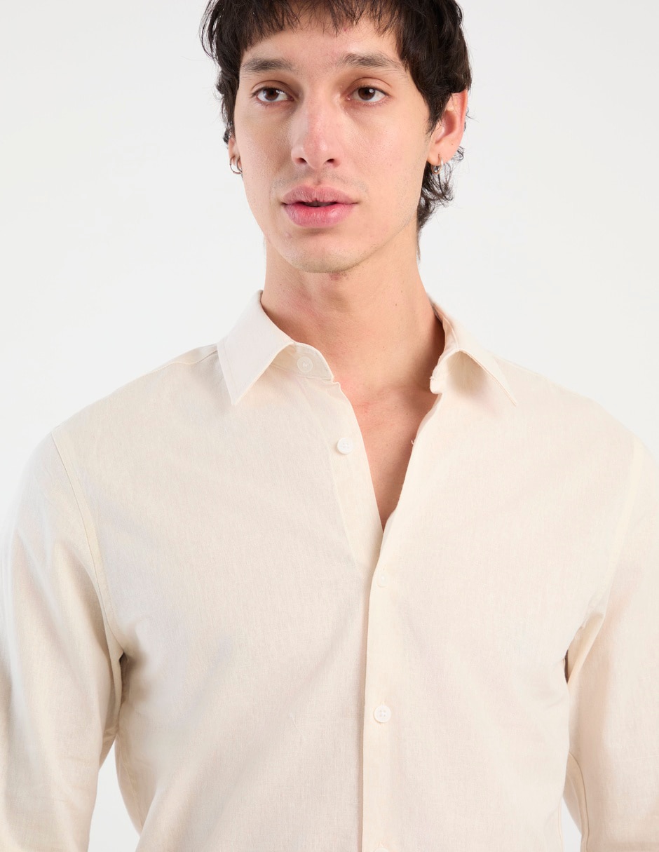 Camisa casual manga larga para hombre 6