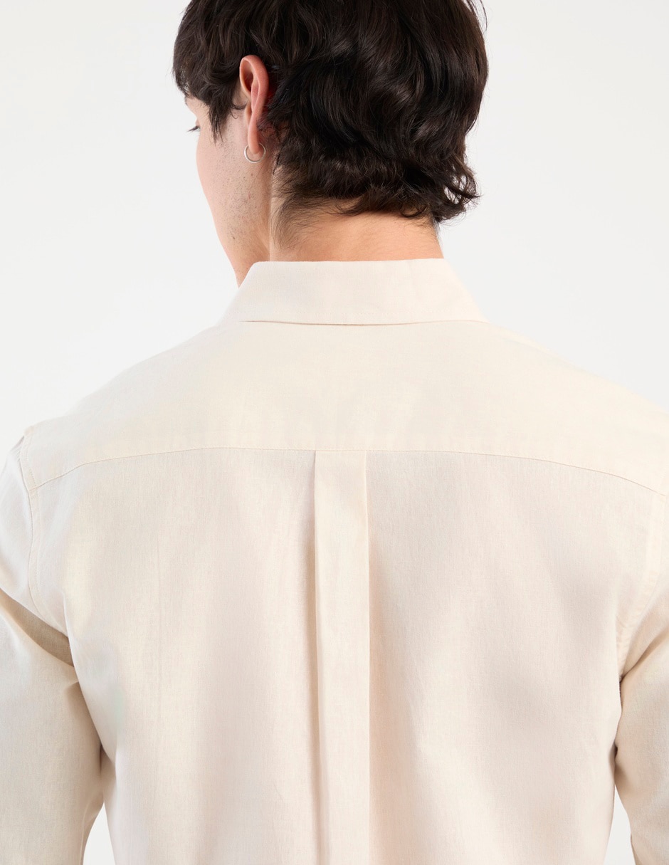 Camisa casual manga larga para hombre 8