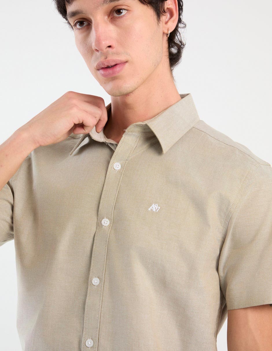 Camisa casual Aéropostale de algodón manga corta para hombre