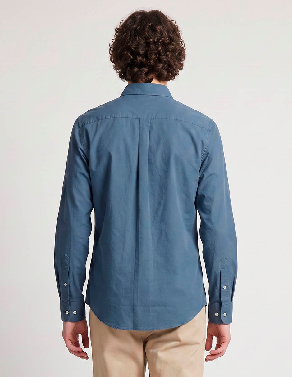 Camisa casual de algodón manga larga para hombre 2