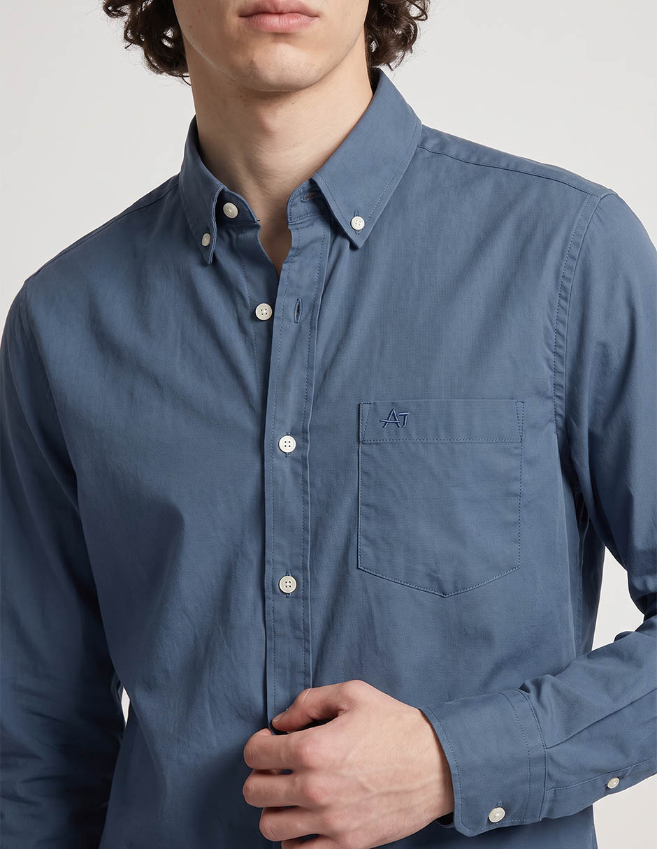 Camisa casual de algodón manga larga para hombre 3