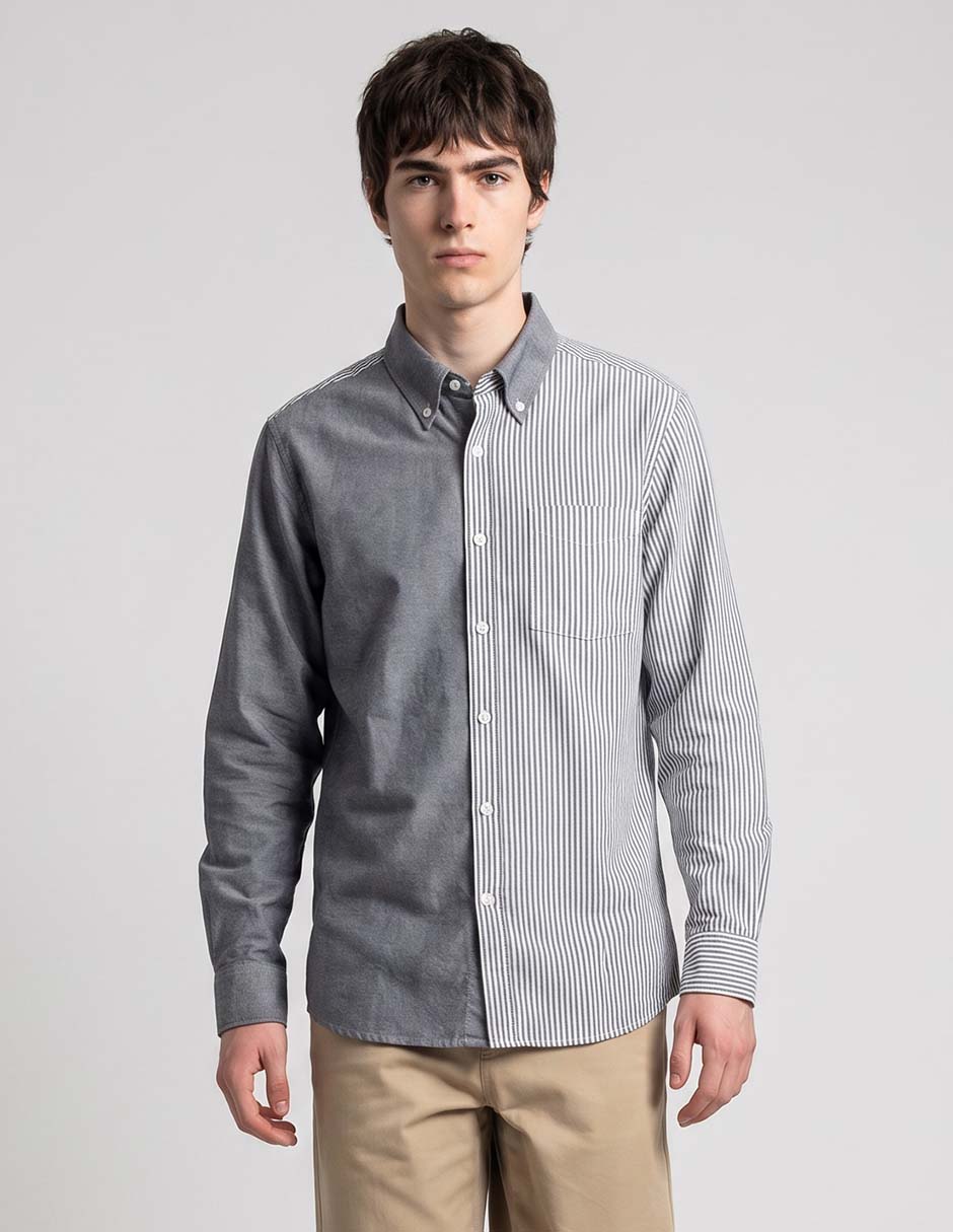 Camisa casual Aéropostale de algodón manga larga para hombre