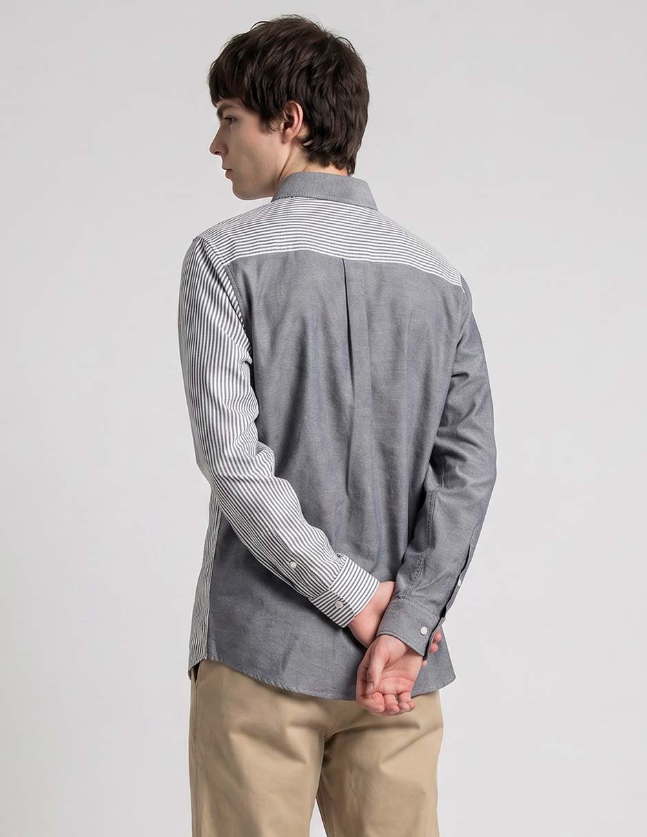 Camisa casual Aéropostale de algodón manga larga para hombre