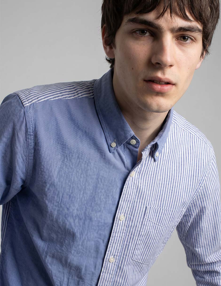 Camisa casual de algodón manga larga para hombre 3