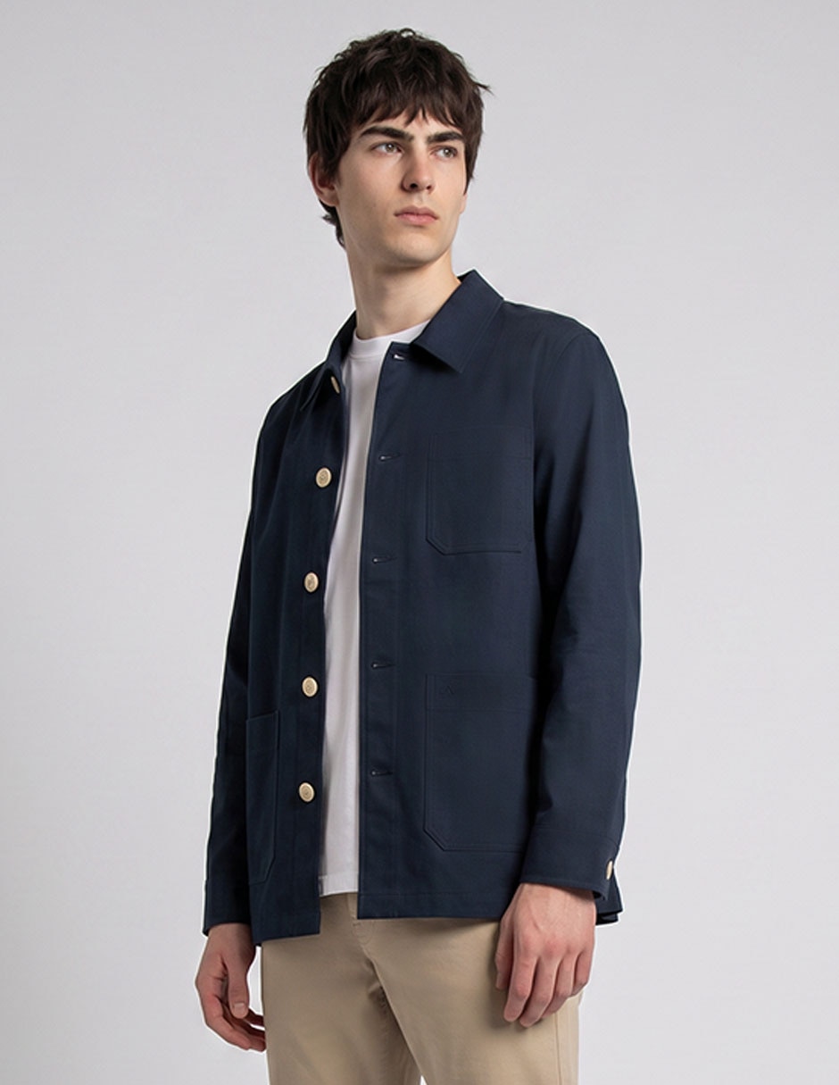 Sobrecamisa casual de algodón manga larga para hombre Sobrecamisa casual de algodón manga larga para hombre
