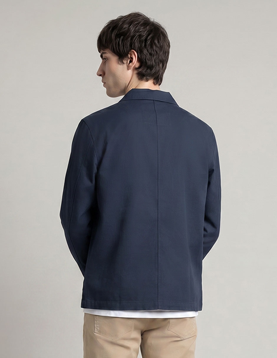 Sobrecamisa casual de algodón manga larga para hombre 2