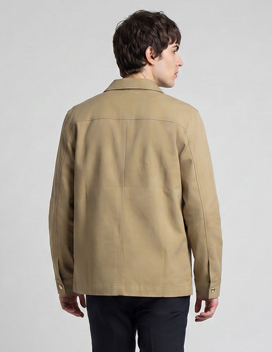 Sobrecamisa casual de algodón manga larga para hombre 2