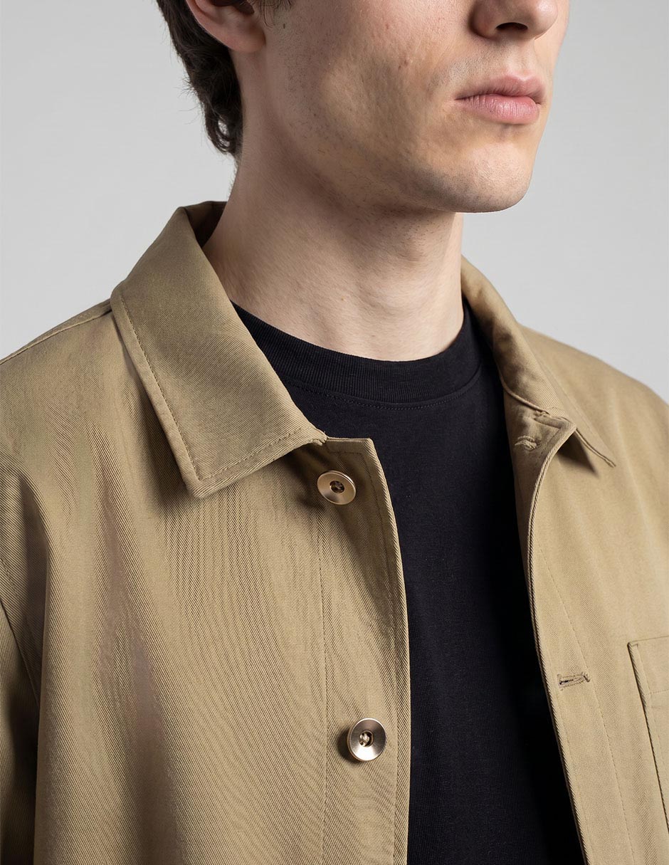 Sobrecamisa casual de algodón manga larga para hombre 3