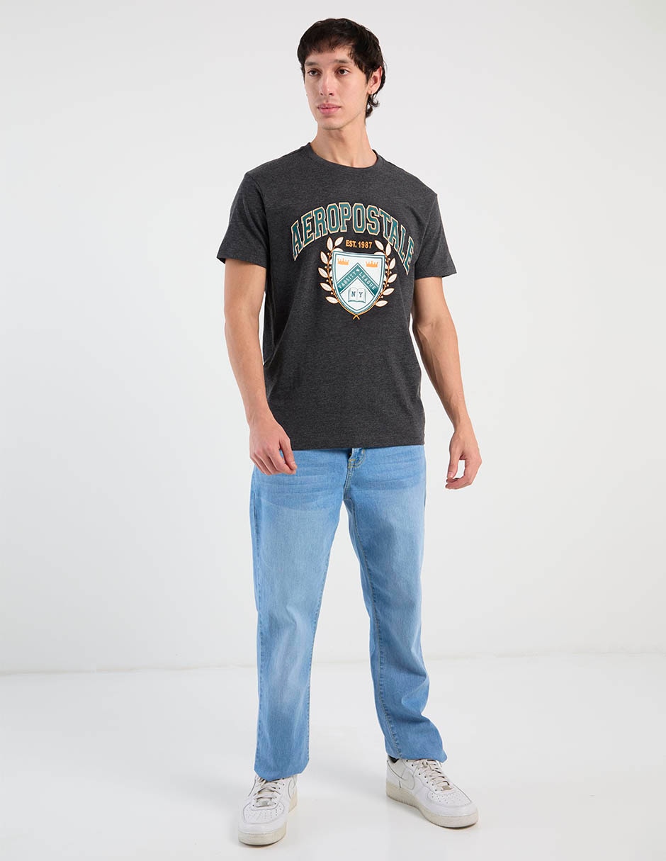 Jeans straight Aero lavado claro para hombre