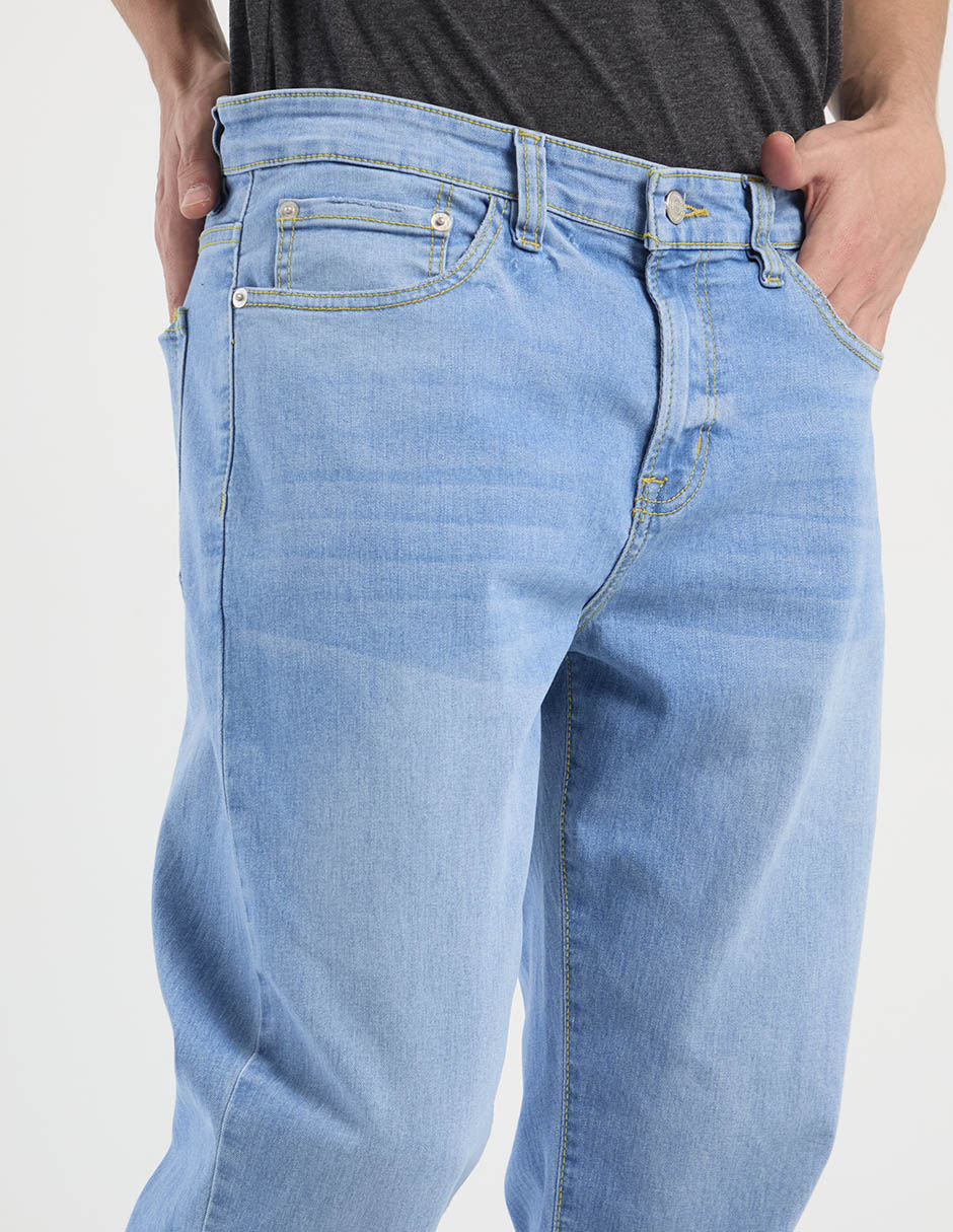 Jeans straight Aero lavado claro para hombre