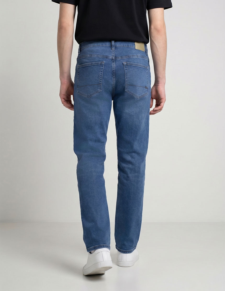Jeans straight Aero deslavado para hombre