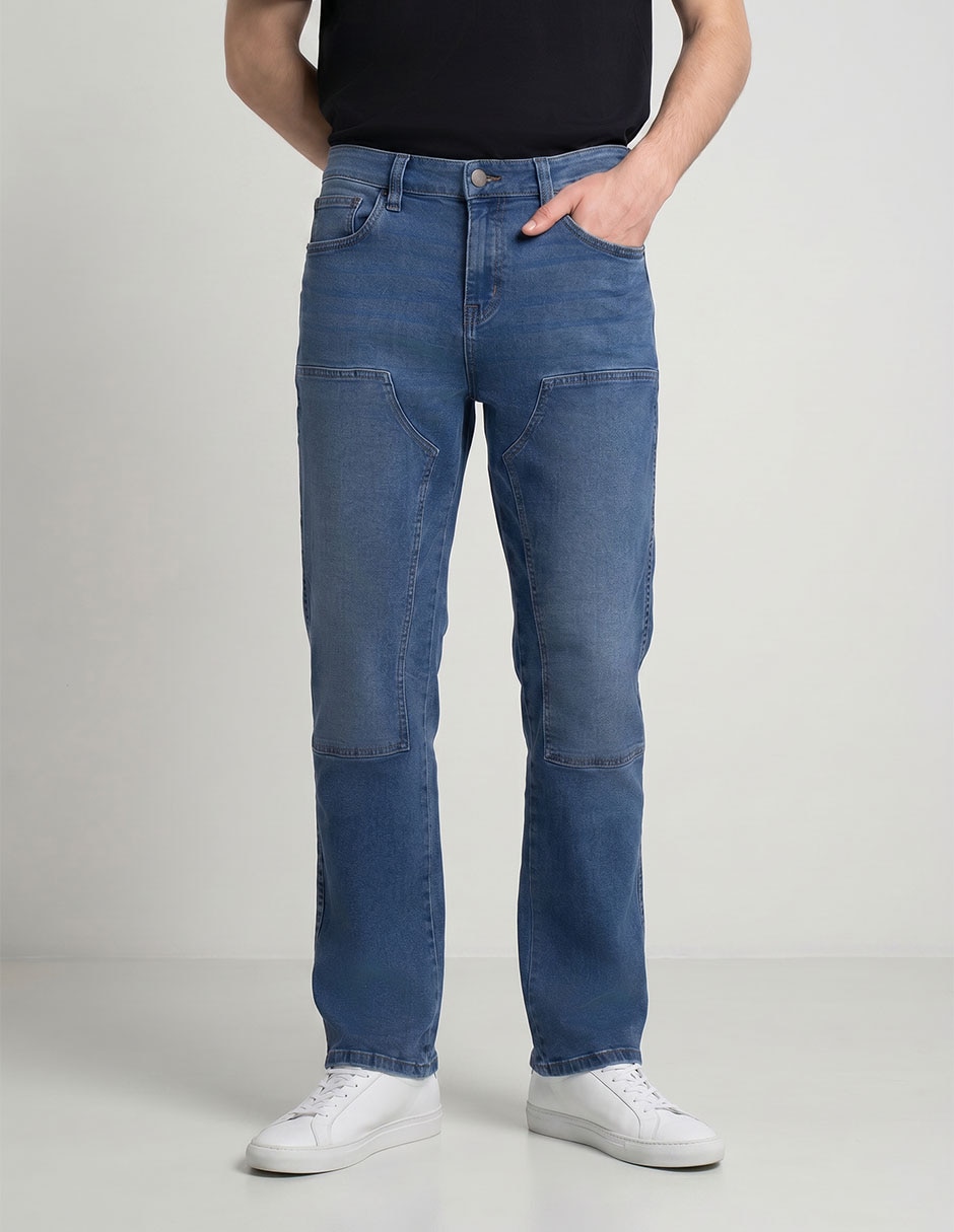 Jeans straight Aero deslavado para hombre