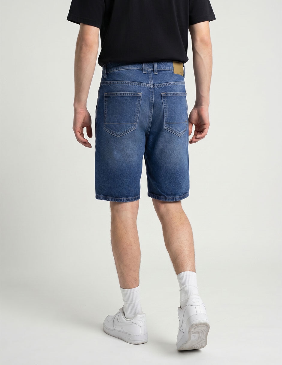 Bermuda aéropostale de mezclilla para hombre