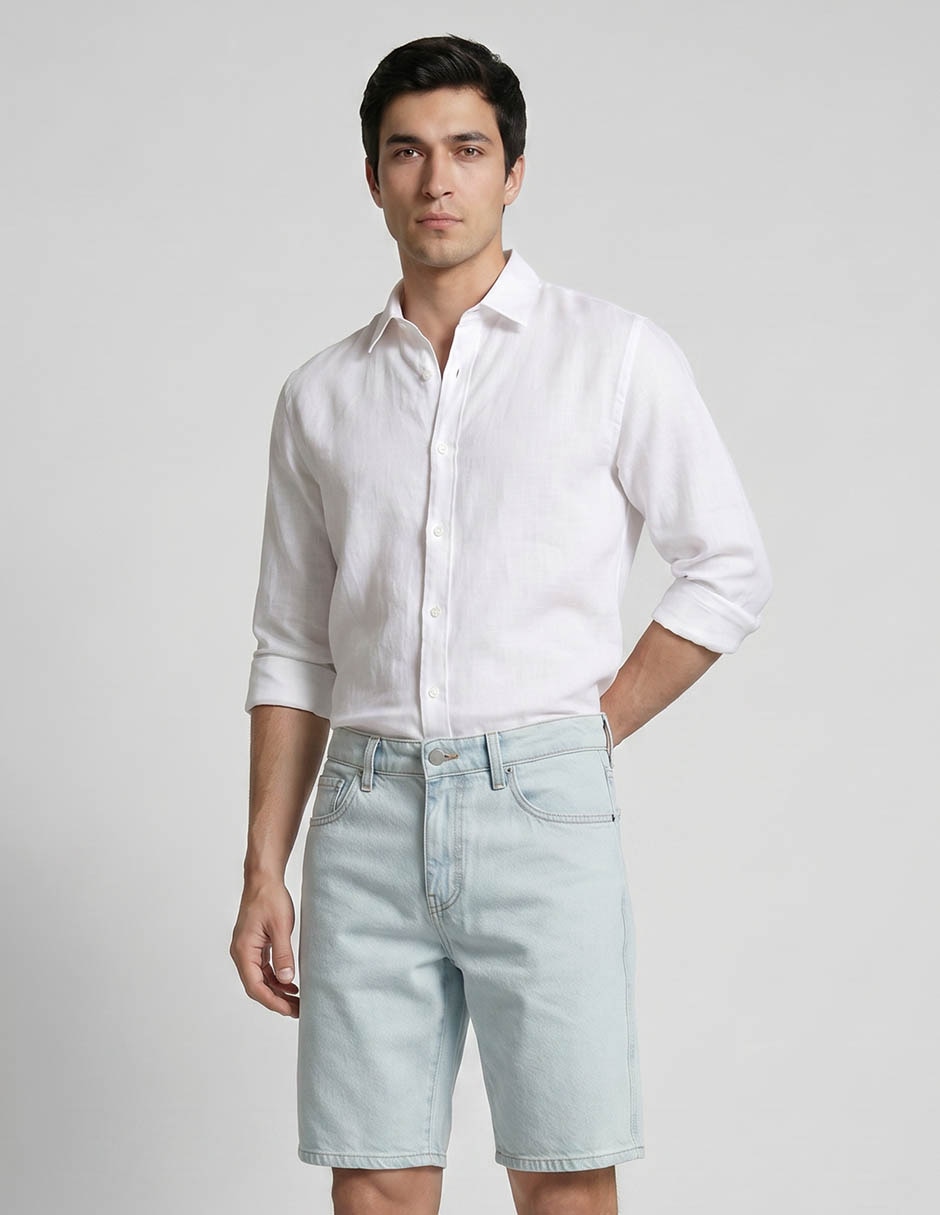 Bermuda De Mezclilla Para Hombre