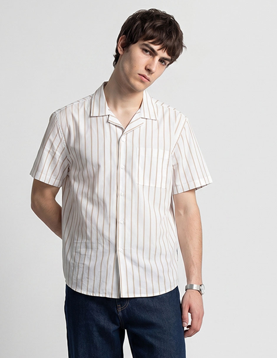 Camisa casual Aéropostale de algodón manga corta para hombre