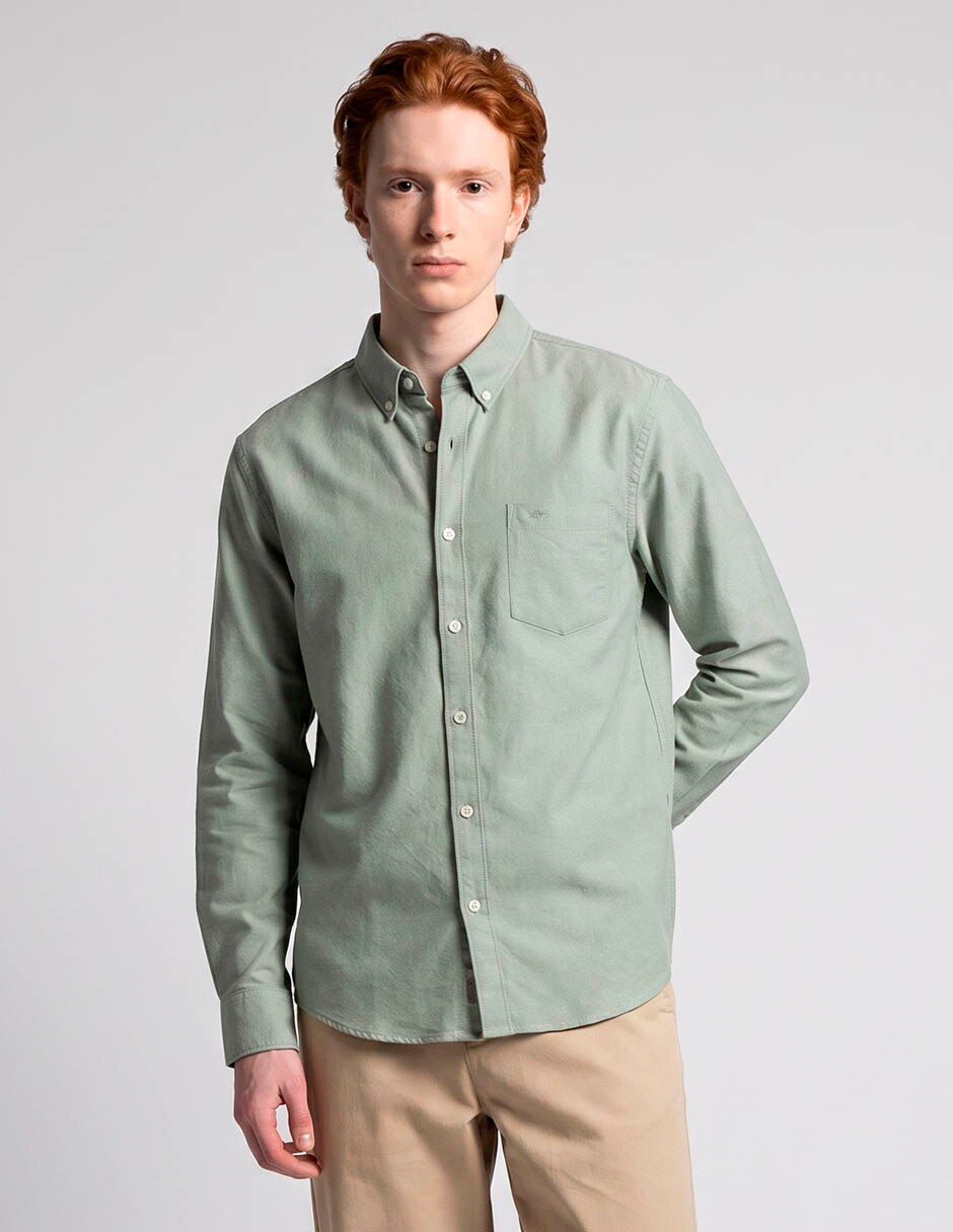 Camisa casual Aéropostale de algodón manga larga para hombre