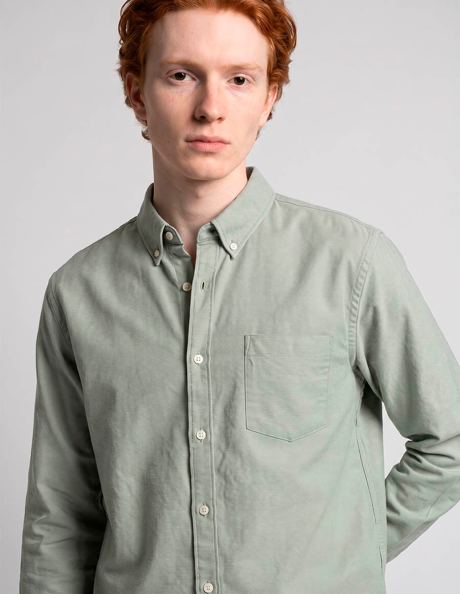 Camisa casual de algodón manga larga para hombre 2