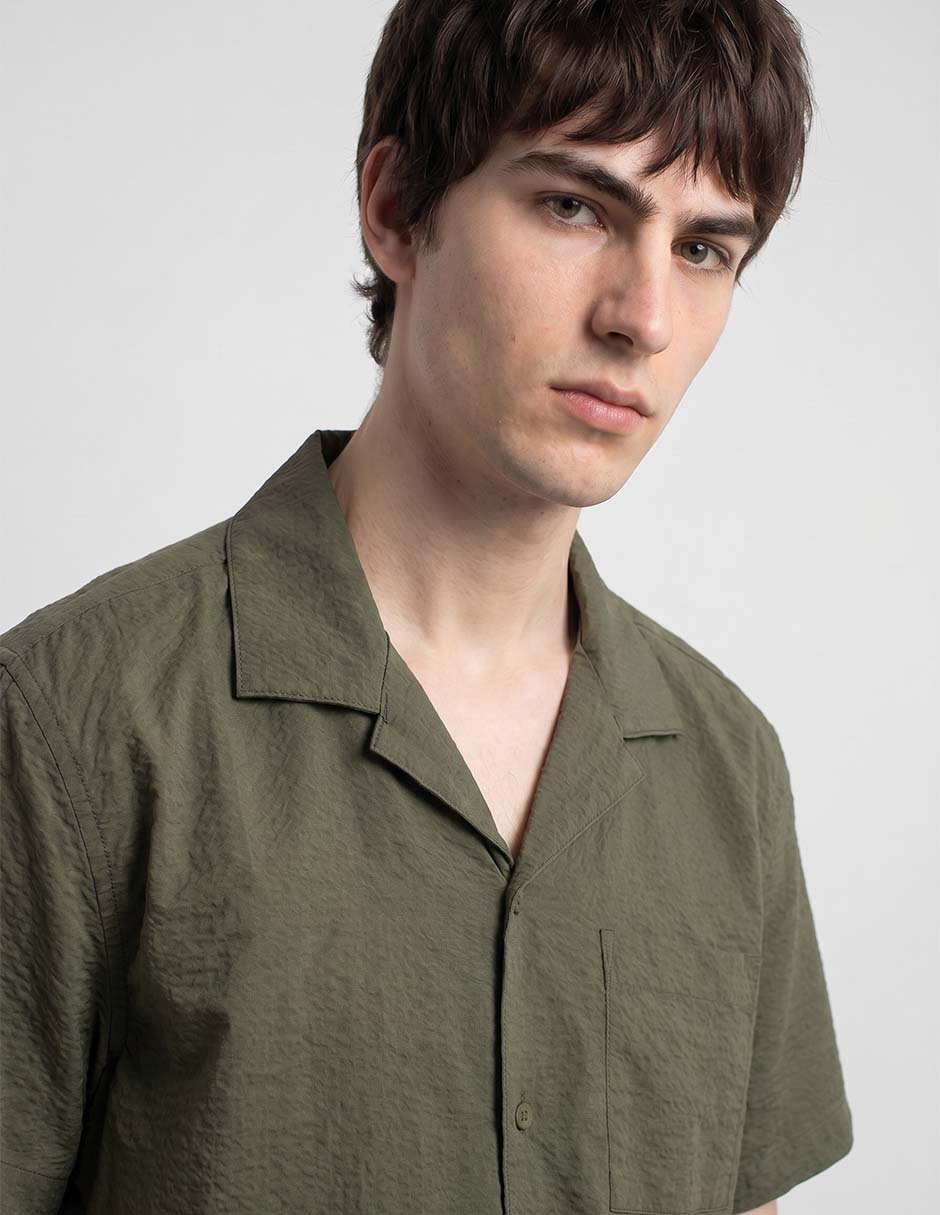 Camisa casual de algodón manga corta para hombre 3