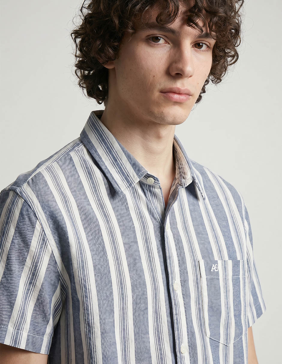 Camisa casual de algodón manga corta para hombre 3
