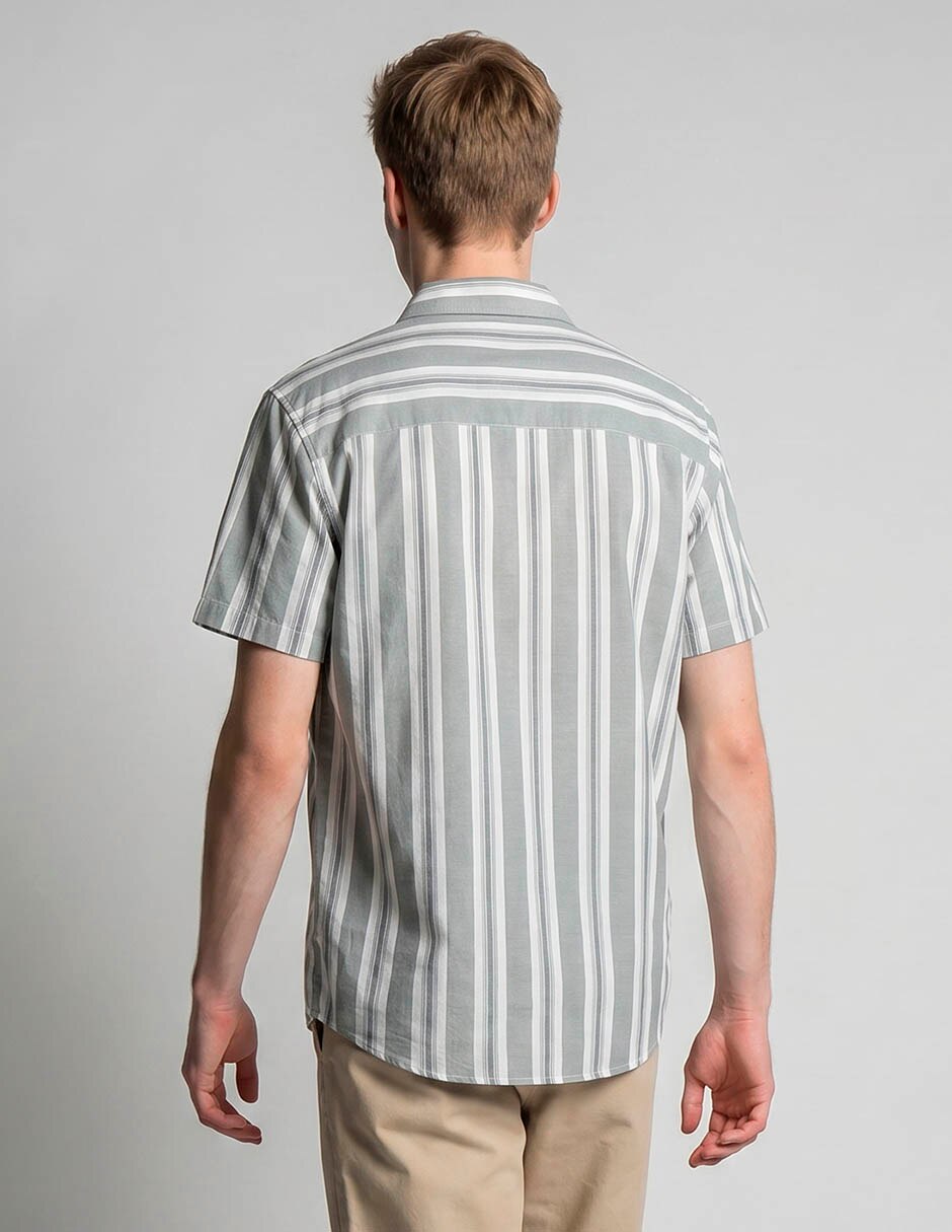 Camisa casual de algodón manga corta para hombre