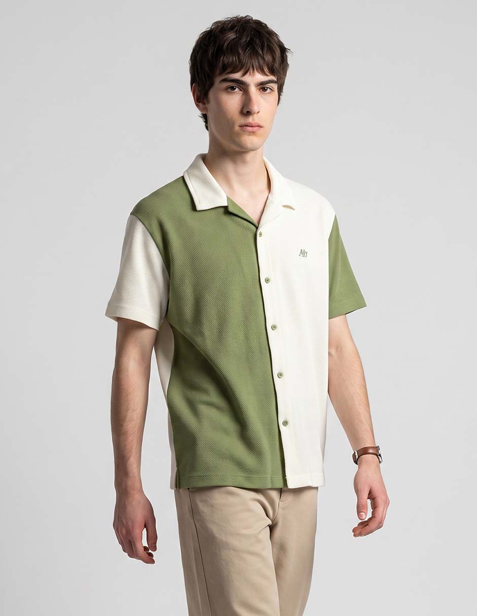 Camisa casual manga corta para hombre