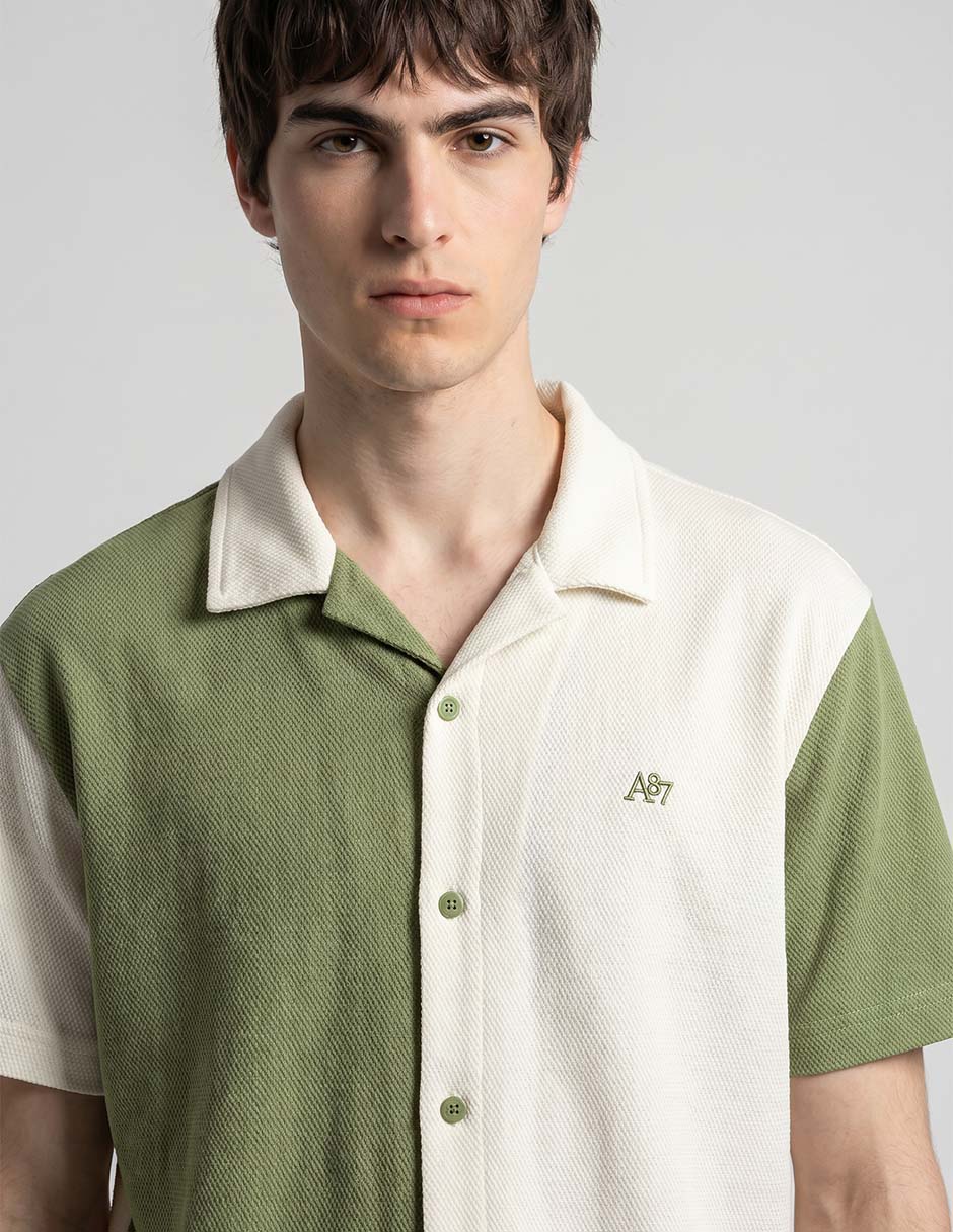 Camisa casual manga corta para hombre