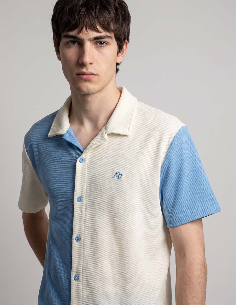 Camisa casual manga corta para hombre