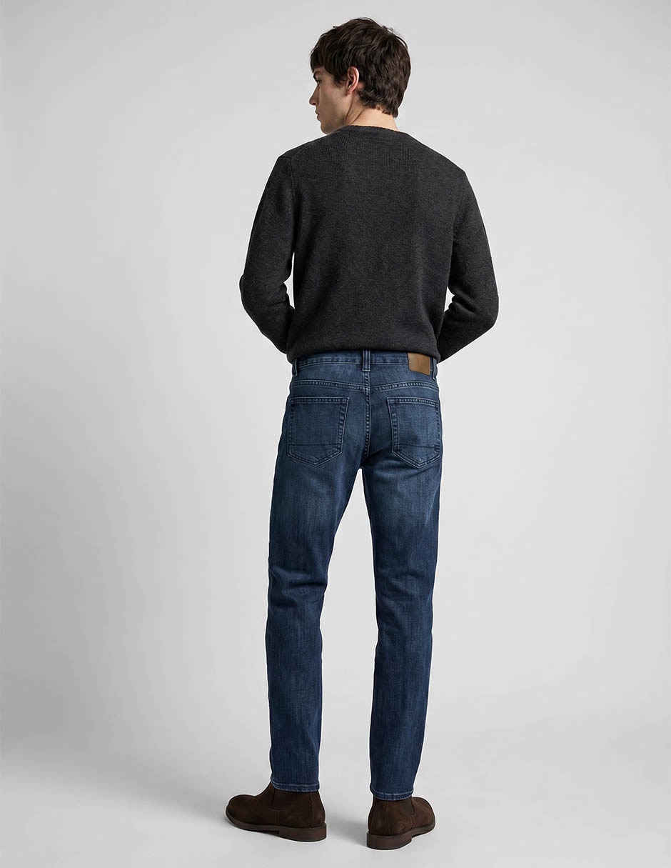 Jeans straight Aero lavado medio para hombre