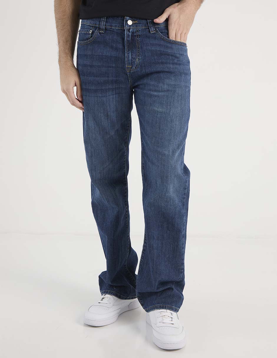 Jeans straight Aéropostale lavado whisker para hombre