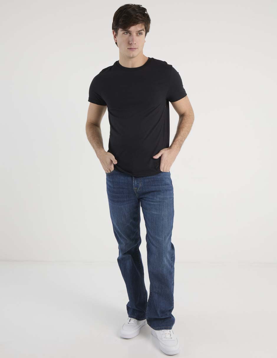 Jeans straight Aéropostale lavado whisker para hombre